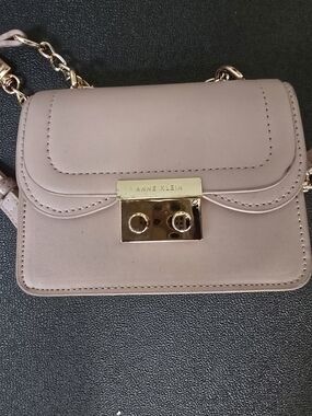 Anne Klein Blush Pink Chain Crossbody Bag
